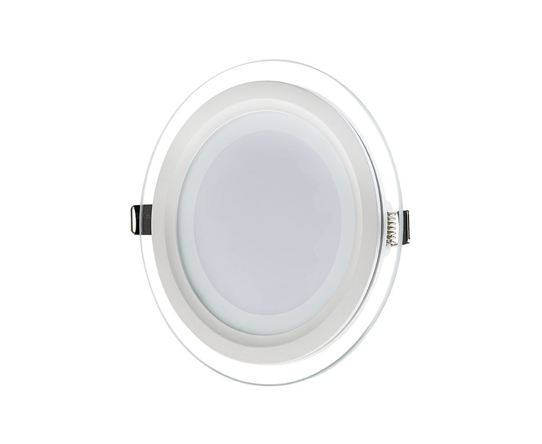 ლედ სანათი მინის, მრგვალი 6w 3000K — LED განათება